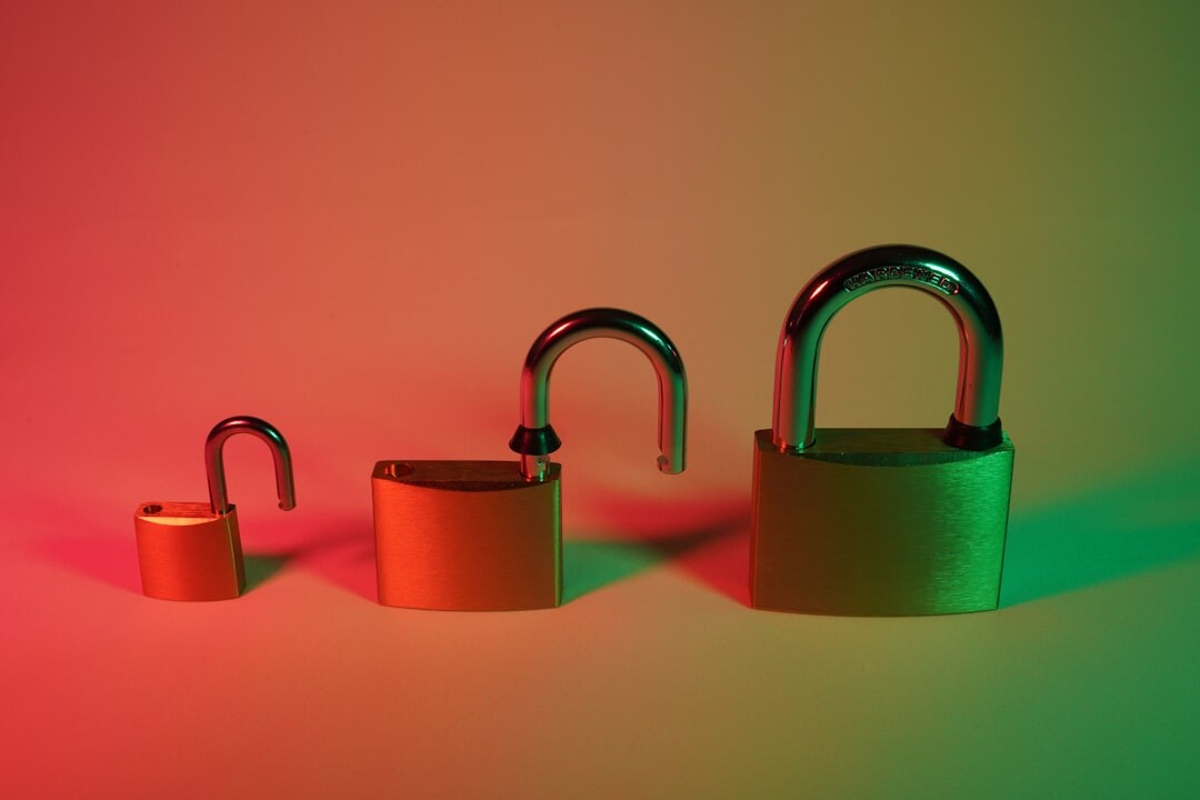 Cybersecurity concept with lock and digital code