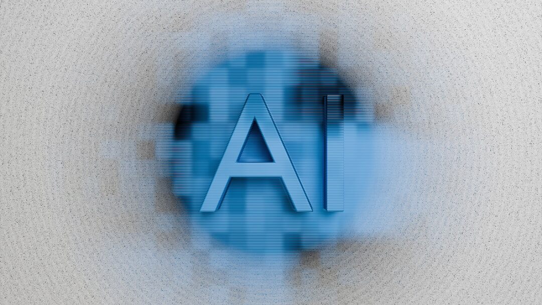 Artificial intelligence concept with glowing neural network
